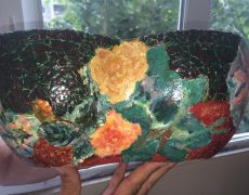 Ghiveci pentru flori din ceramica pictata