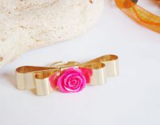 Inel reglabil Golden Bow