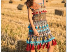 rochie crosetata , de toamna, trendy , chic