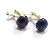 Butoni camasa barbati - Argint 925 si Lapis lazuli - BU444 - Butoni pietre semipretioase, butoni unisex argint, butoni albastri eleganti