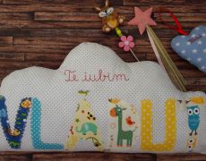 VLADUT, nor personalizat, perna decorativa, decoratiuni, stea, accesorii, breslo, handmade, perne, cadou botez, aniversare