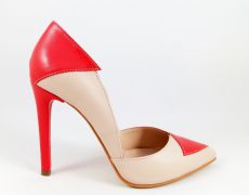 Vision - nude coraille- stiletto piele naturala - pantofi Ancolette, pantofi pe comanda