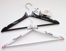 Set umerase miri si cutiuta verighete cu flori multicolore, umerase miri cu flori, umerase miri personalizate, cutie verighete cu nume