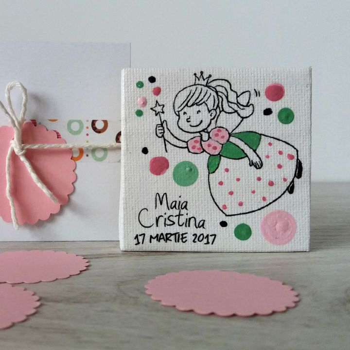 Marturii Botez Handmade Pictate 6x6 Zana Breslo