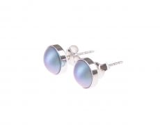 Cercei "Little Atoms" din argint 925 și perle Swarovski - Pearly Blue