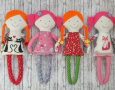 Papusi handmade, vulpite, bufnite, pisici, shabby chic, inima, decoratiuni, handmade, accesorii, cadou personalizat, flori, botez, Pinkstudio Design