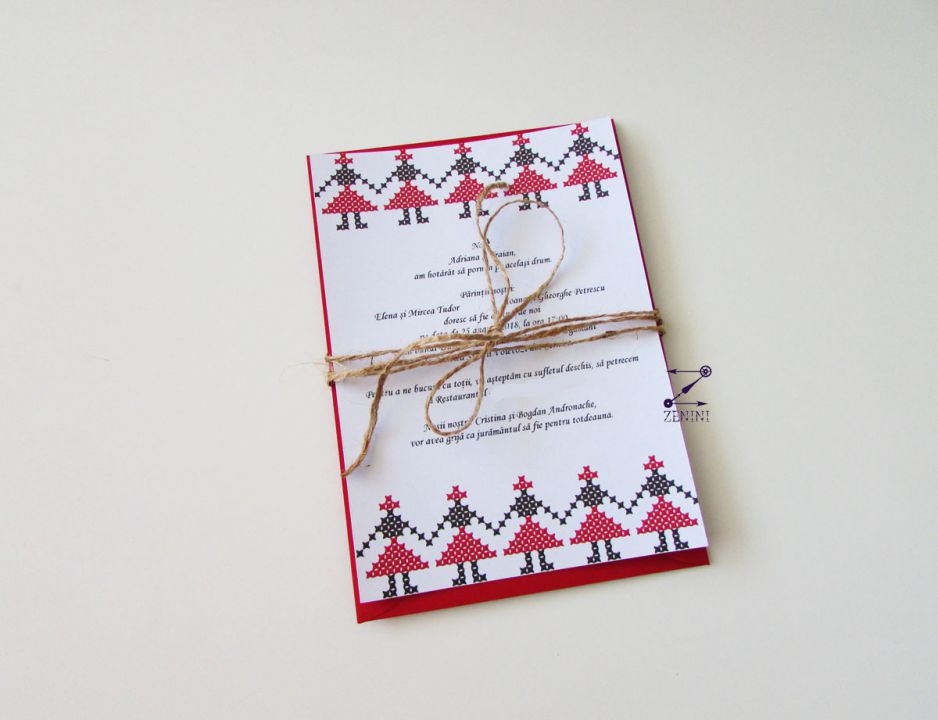 Invitatie Nunta Cu Model Traditional Invitatii Traditionale