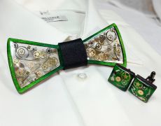 Set Papion si butoni steampunk Papion lemn Papion rasina Papion pentru camasa Papion unisex Papion statement