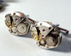 Butoni de camasa mecanici, Butoni steampunk, mecanism de ceas, Butoni unicati, Butoni de nunta