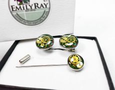 Set cadou ac si butoni costum, piese de ceas steampunk, ac pin de costum rever lavaliera, butoni mecanici, cadou pentru el