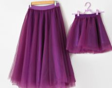 Set Fuste Asortate Tulle, Fuste Tutu Elegante, Tutu Botez, Fuste Tulle Mov