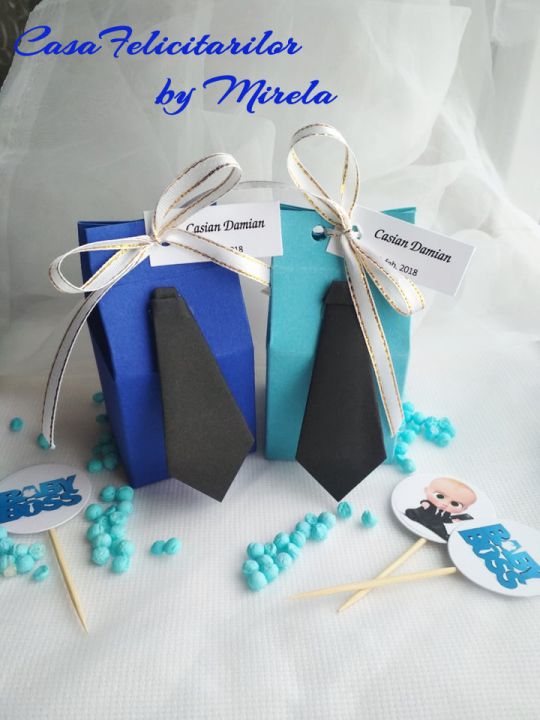 Cutii Pentru Marturii Botez Baby Boss Breslo