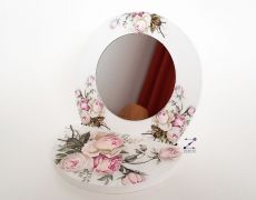 Oglinda mireasa, perie si oglinda mireasa, oglinda vintage, set nunta, set gatitul miresei, set vintage mireasa, set elegant nunta