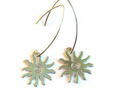 Cercei Soare stilizat din Argint 925 - CE626 - cadou romantic delicat pentru ea, cercei lungi casual, cadou 8 Martie / Dragobete / Valentine's Day / Craciun / aniversare / sotie / prietena