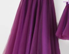 Tutu Dama Mov Inchis, Fusta Mov Inchis Eleganta, Fusta Dama Botez, Fusta Tulle Mov, Tutu Femei, Tutu Dama