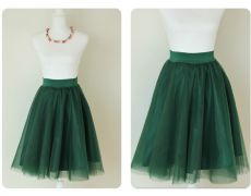 Tutu Dama Verde, Fusta Verde Inchis Eleganta, Fusta Dama Botez, Fusta Tulle Verde, Tutu Femei, Tutu Dama