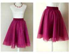 Tutu Dama Magenta, Fusta Roz Inchis Eleganta, Fusta Dama Botez, Fusta Tulle Magenta, Tutu Femei, Tutu Dama