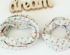 Esarfe Flamingo Asortate Mama Fiica, Accesorii Asortate, Esarfe Casual, Esarfe Circulare, Esarfe cu Flamingo