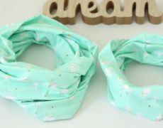 Set Esarfe Asortate Mama Fiica, Accesorii Asortate Iepuri, Esarfe Casual Iepurasi, Esarfe Circulare