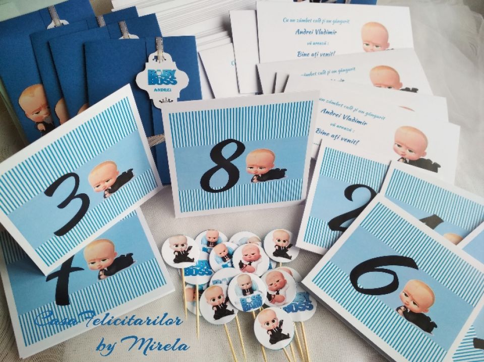 Cutii Marturii Botez Tematica Baby Boss Breslo