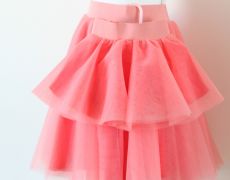 Set Tutu Corai, Fuste Tutu Coral Mama Fiica, Tutu Botez, Fuste Tulle Living Coral