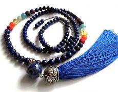 Colier Mala+7 chakre*108+1*Lapis Lazuli*Colier pentru meditatie si rugaciune