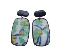 Polymer Clay Drop Earrings Abstract Pattern, Geometric earrings, Casual style looks, , Statement dangles, Colourful earrings, Textured earrings, Abstract earrings(3)