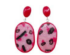 Polymer Clay Drop Earrings Abstract Pattern, Geometric earrings, Casual style looks, , Statement dangles, Colourful earrings, Textured earrings, Abstract earrings(4)