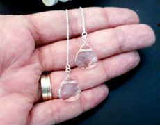 Cercei din argint si cristale Swarovski Crystal Clear, cadou aniversare / Craciun / 8 martie / Dragobete / Valentine's Day sotie / prietena