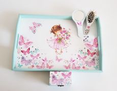Set mot fluturi, set pentru taierea motului, set mot cu printesa si fluturi, set mot fetita, set turta, tava mot fetita, set mot roz