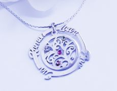 Colier "Pomul vietii" din argint si cristale Swarovski, cadou aniversare / Craciun / 8 martie / Dragobete / Valentine's Day sotie / prietena