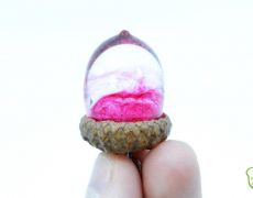 Ghinda lila, Pandantiv din rasina, Colier din rasina colorata, Pandantiv inspirat din natura